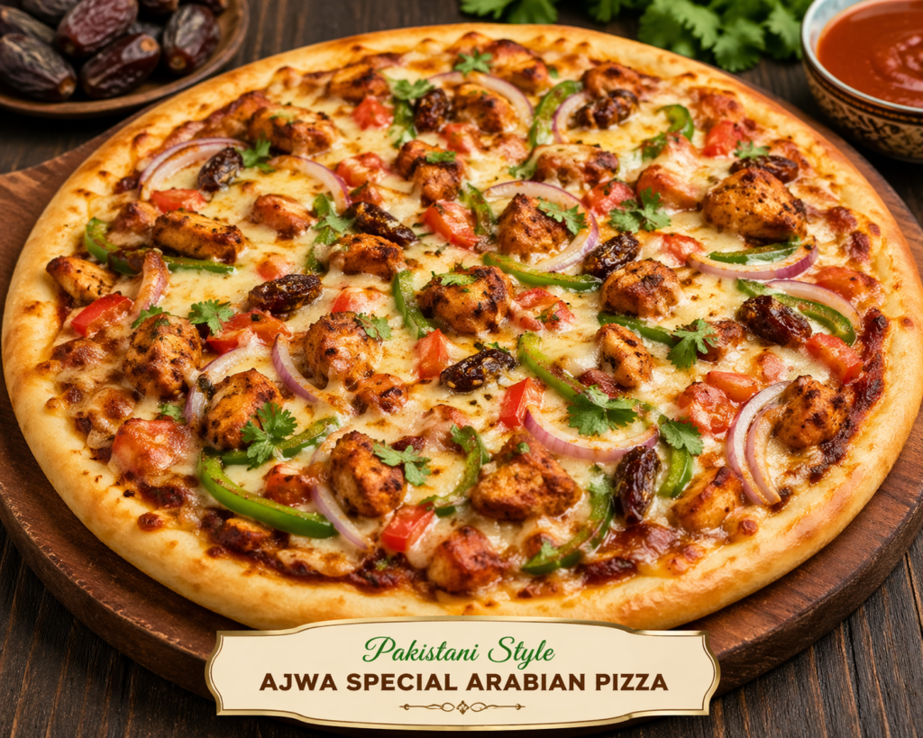 Pakistani Style Ajwa Special Arabian Pizza Recipe