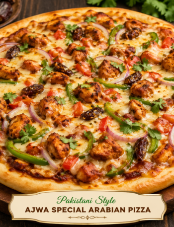 Pakistani Style Ajwa Special Arabian Pizza Recipe