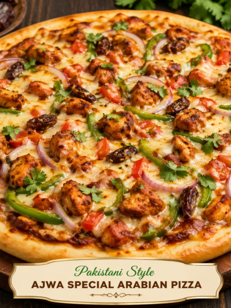 Pakistani Style Ajwa Special Arabian Pizza Recipe
