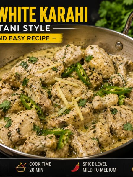 Chicken White Karahi Pakistani Style: Quick and Easy Recipe