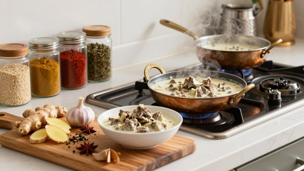How to Make a Creamy Pakistani White Mutton Recipe at Home